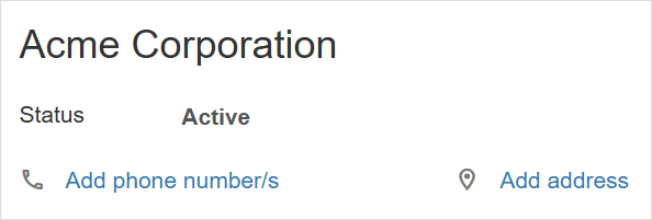 Add customer's phone numbers and address