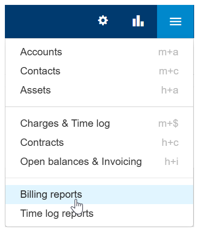 Generate billing reports