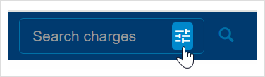 Charge search options