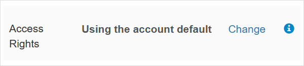 Set contact access rights