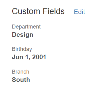 Manage contact custom fields