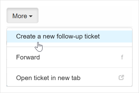 Create a follow-up ticket