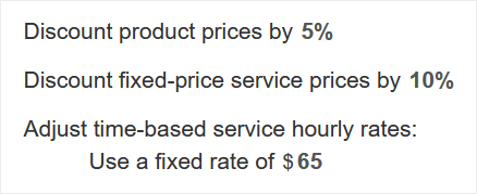 Set global custom pricing settings