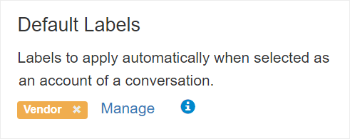 Manage the account default labels