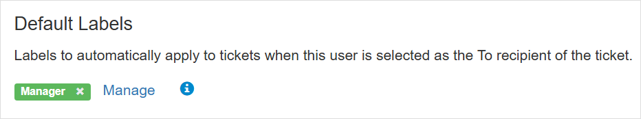 Default labels by users