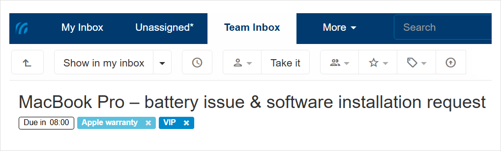 See remaining time until the due date