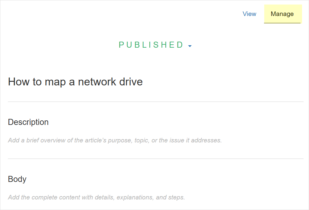 Edit published article