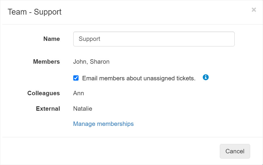 Email team members about unassigned tickets