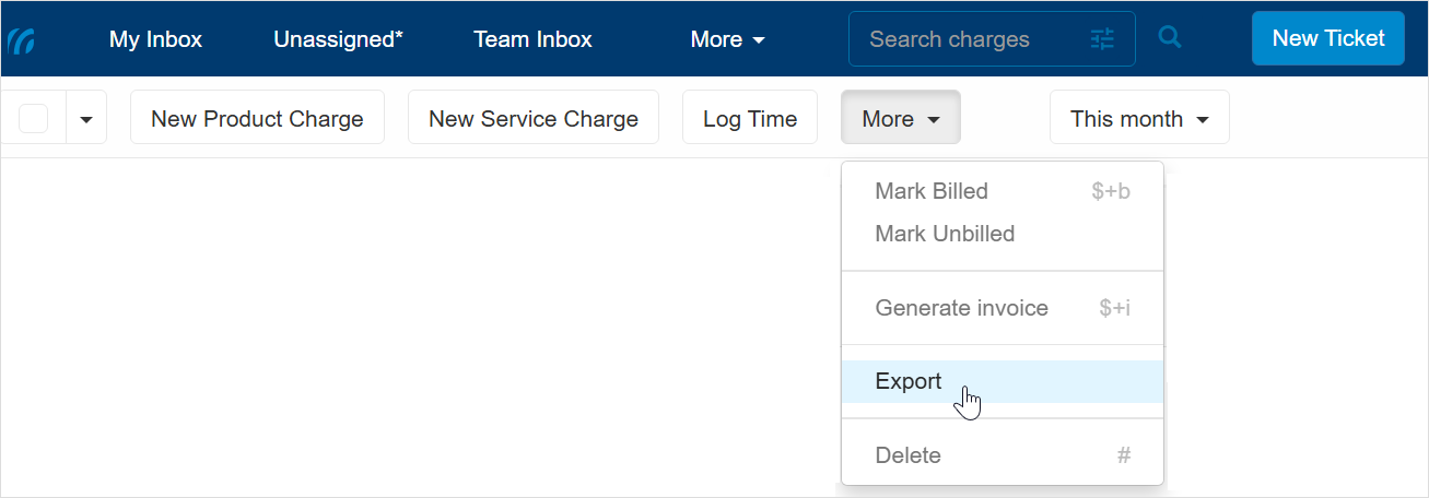 Charge export