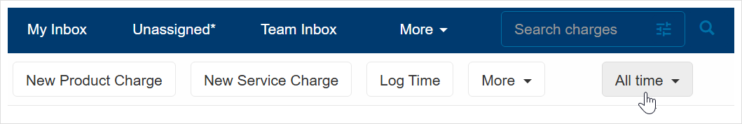 Filter charges by time