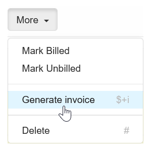 Generate invoice