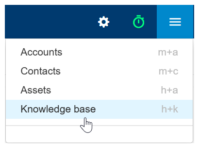 Manage knowledge base