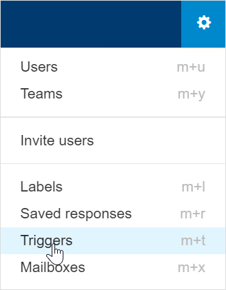 Manage triggers