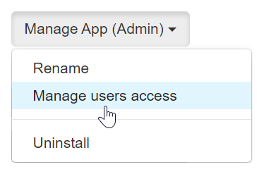 Manage users access