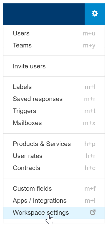 Manage workspace settings