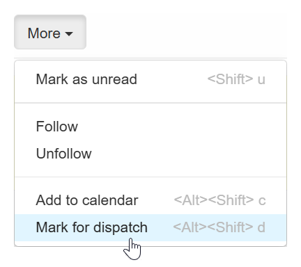 Mark a conversation for dispatch