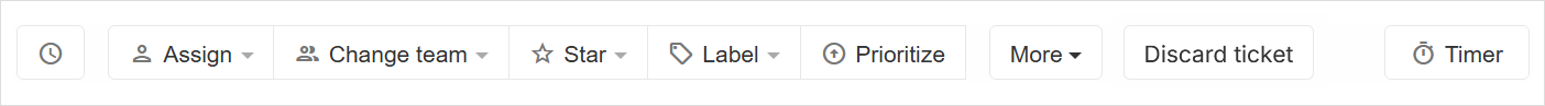 New ticket toolbar