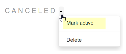 Reactivate canceled contract