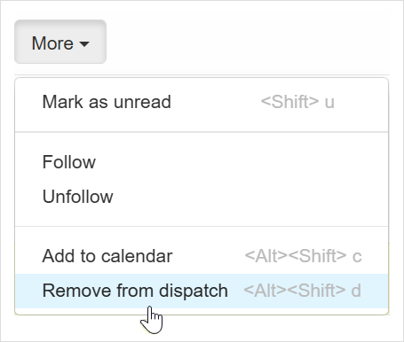 Remove conversation from dispatch