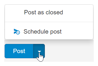 Schedule a ticket to send later