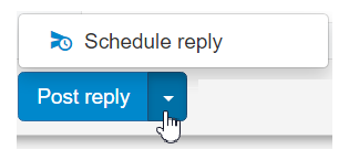 Schedule reply