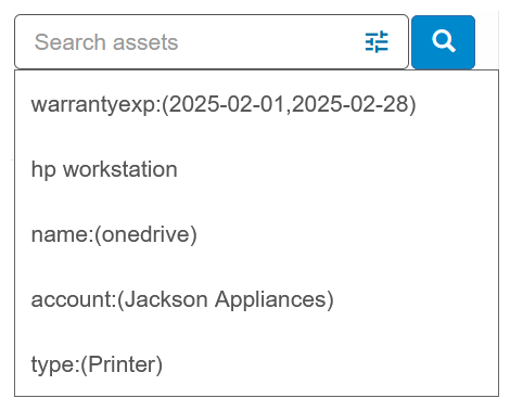Search for assets