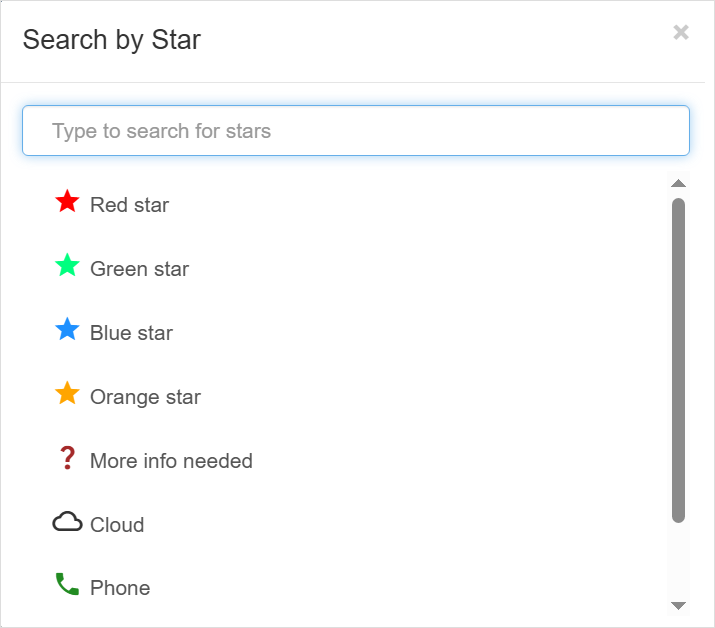 View conversations by star