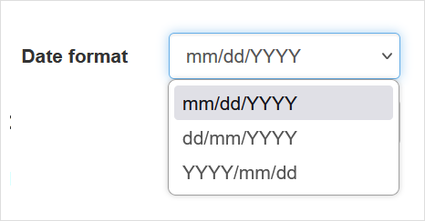 Date format for importing charges