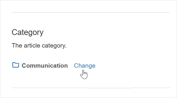 Set article category