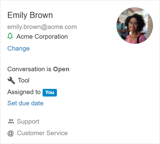 Set conversation due date