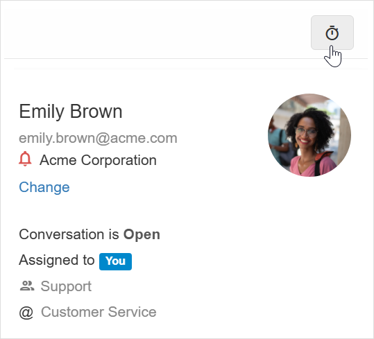 Start a new timer for a conversation