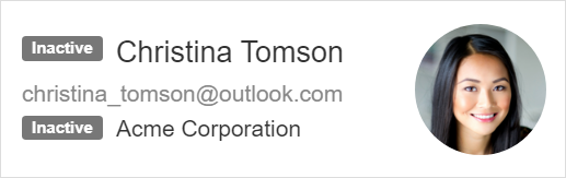 Inactive account and contact ticket